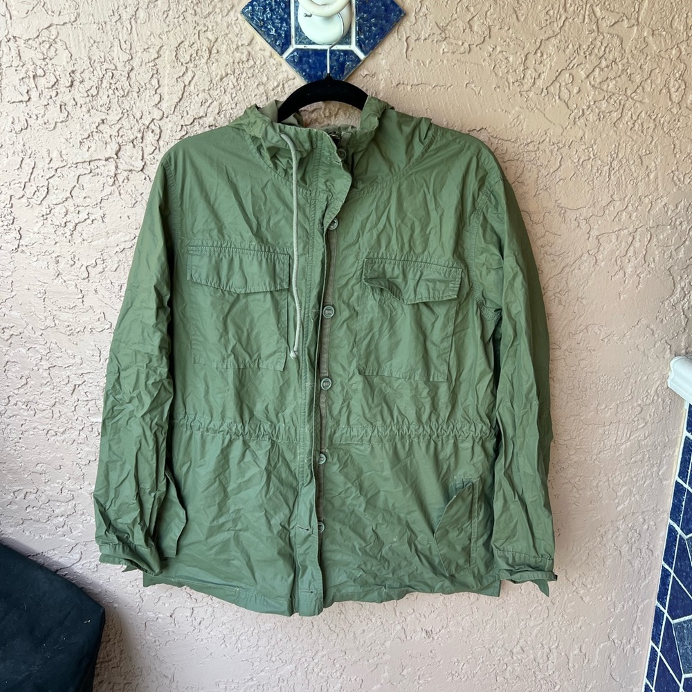 Current/Elliott Olive Military Rain Jacket